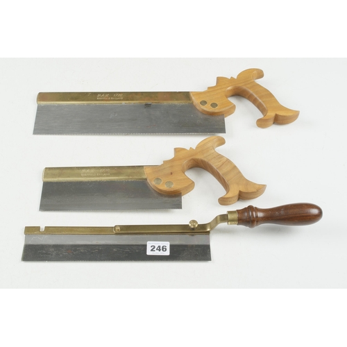 246 - Two recent b/b tenon saws and a veneer saw G++