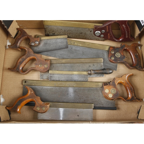 248 - Eight b/b saws by PRESTON, DISSTON, GROVES etc G+