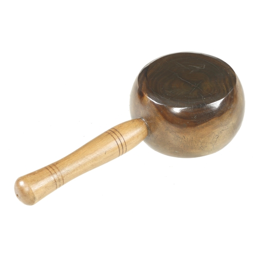 261 - A saddler's lignum stuffing mallet (not made from a bowl) G+