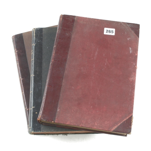 265 - Three bound vols of trade magazines; The Carpenter & Builder 1890 and 1891 and Builder's World 1903 ... 