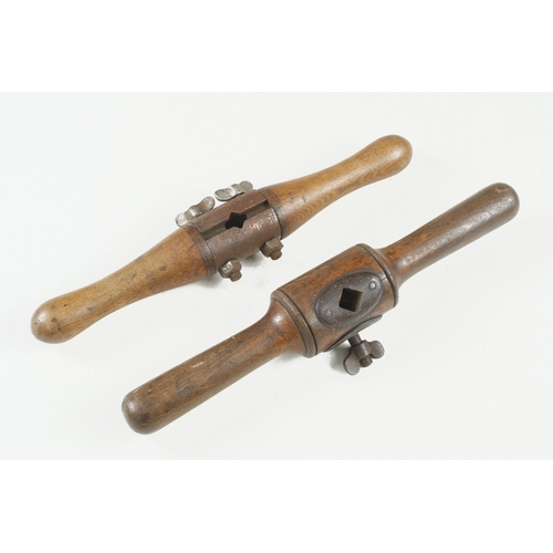 300 - Two beech auger handles G+