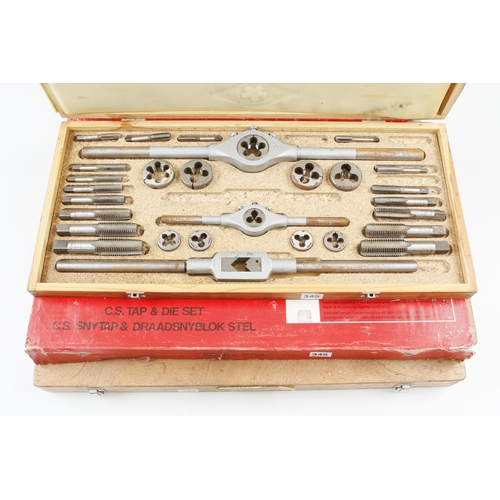 345 - Two little used tap & die sets metric and Imperial by SOMTA TOOLS and another set G++