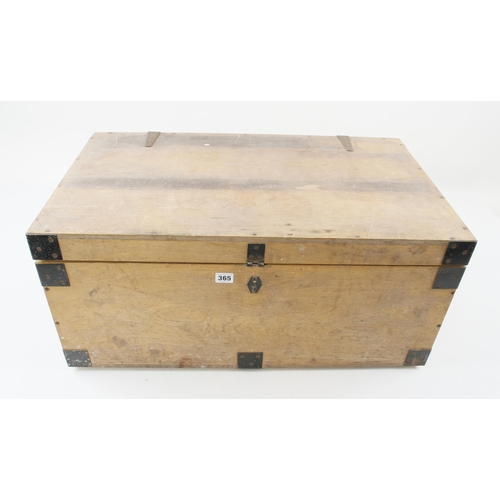 365 - A ply tool box with various tools incl. oilstones, G cramps, shaves etc G