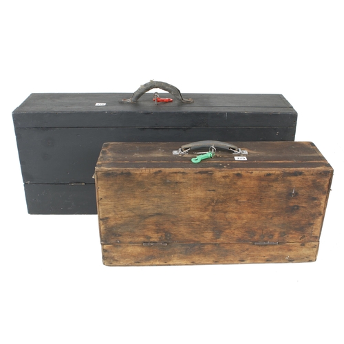 375 - Two pine carrying cases G