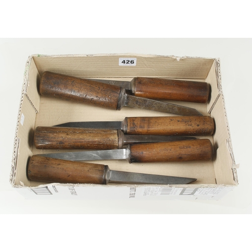 426 - Six mortice chisels G