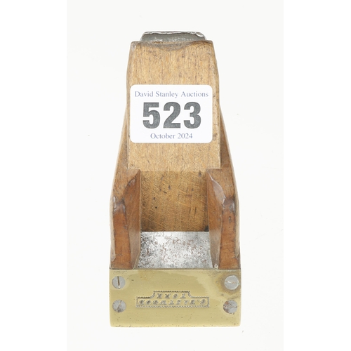 523 - A small beech bullnose plane by EASTWOOD with brass front G+