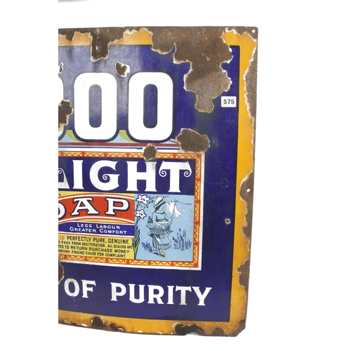 575 - Two enamelled steel advertising signs for Sunlight Soap 36