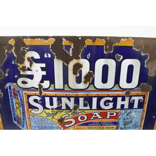 575 - Two enamelled steel advertising signs for Sunlight Soap 36