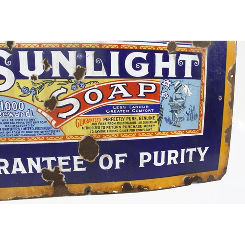 575 - Two enamelled steel advertising signs for Sunlight Soap 36