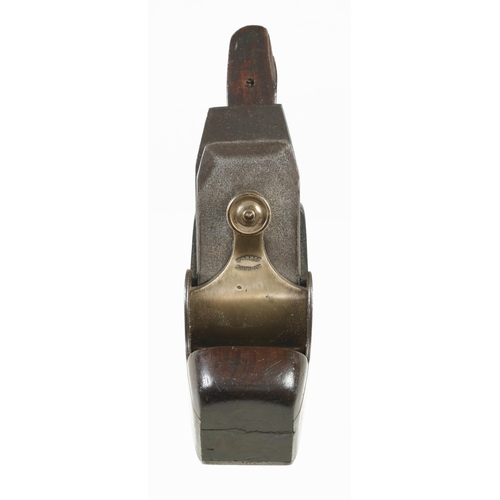 594 - An early NORRIS No 2 d/t steel smoother, chip to handle spur, crack to front infill and iron kaput, ... 