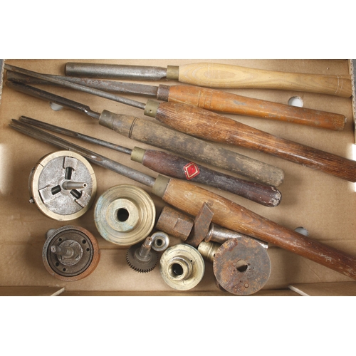 605 - Six turning tools and various lathe tools G