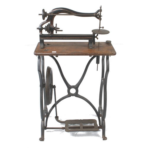 627 - A Victorian treadle leather stitching machine G