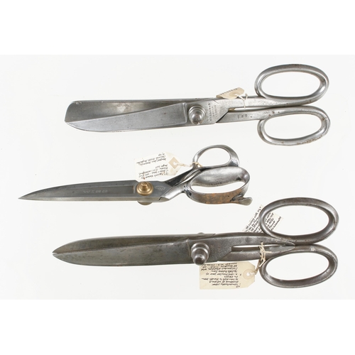 651 - Three large named tailor's shears G