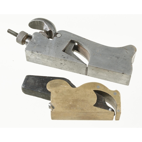 80 - A brass bullnose plane and a steel shoulder plane G