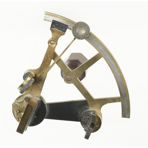 803 - An unusually small brass sextant by CARY London in orig box G+