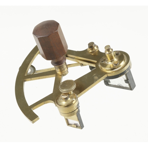 803 - An unusually small brass sextant by CARY London in orig box G+