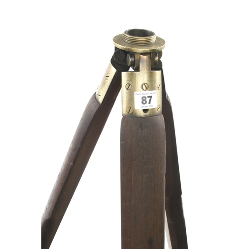 87 - A mahogany tripod G