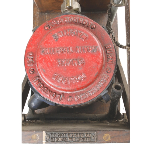 982 - A rare Plumber's ECLIPS smoke drain testing m/c by BURN Bros London, the bellows in good order G+