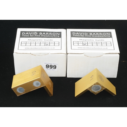 999 - A pair of magnetic guides by DAVID BARRON 90° and 1:6 both in orig boxes G++