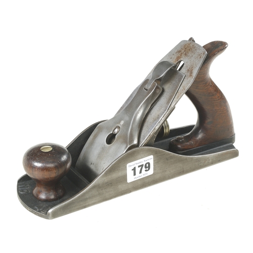 179 - An early STANLEY No 4 1/2 with pre adjustable frog, English iron G+