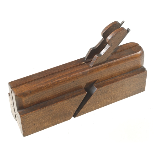 1354 - An unusual fully boxed twin iron adjustable sash moulding plane by MOCKRIDGE Newark USA G++