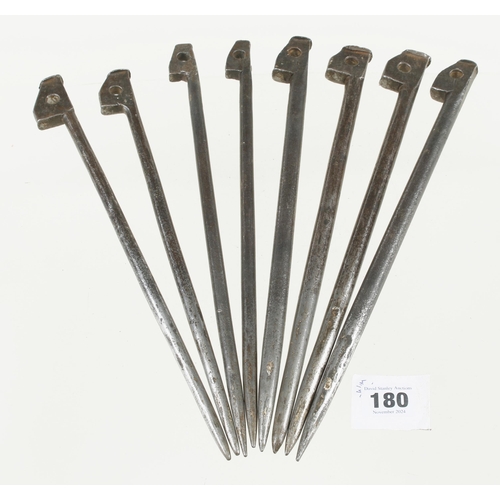 180 - Two sets of 4 steel drawbore pins 3/8