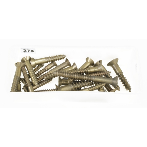 274 - 27 large brass screws to 5