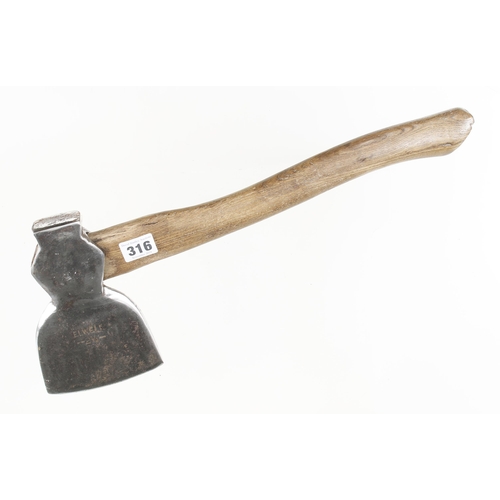 316 - A 2 1/2lbs hand axe by ELWELL dated 1961 G+