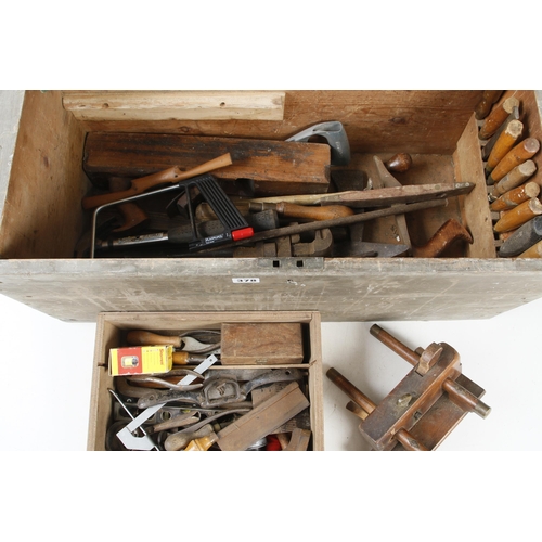 378 - A pine chest of tools 29