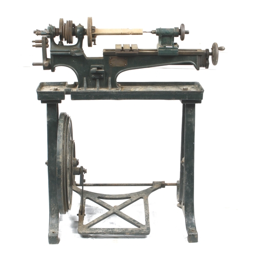 383 - A metal worker's treadle lathe by DRUMMOND Bros for restoration G