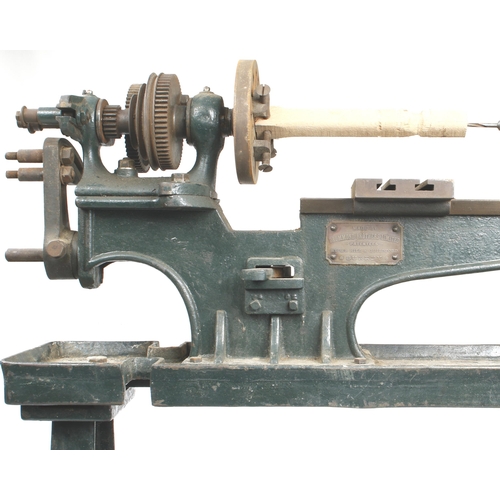 383 - A metal worker's treadle lathe by DRUMMOND Bros for restoration G