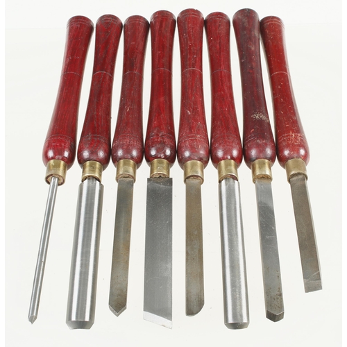 59 - A set of 8 HSS turning tools G+