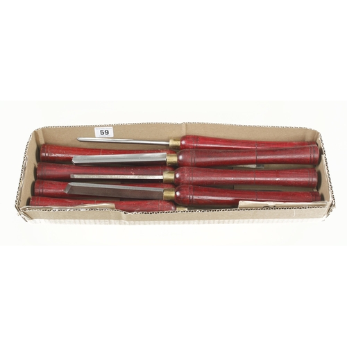 59 - A set of 8 HSS turning tools G+