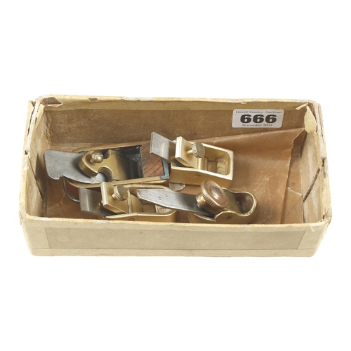 666 - Four small brass planes G