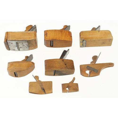 669 - Eight miniature boxwood planes G+