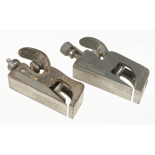 691 - Two adjustable bullnose planes by RECORD and PRESTON G+