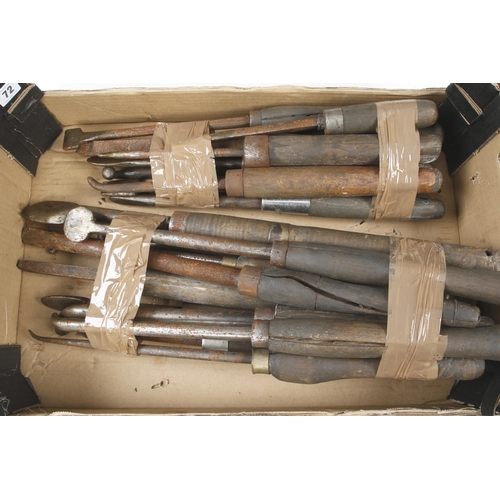 72 - 31 large heavy metal spinning tools, some light rust G