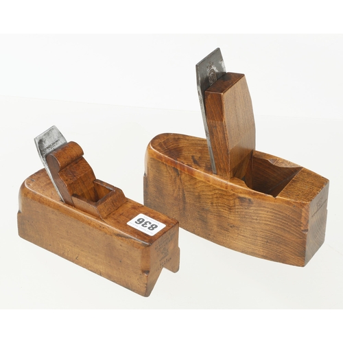 836 - A little used toothing plane by BUCK and a chamfer plane by NURSE G+