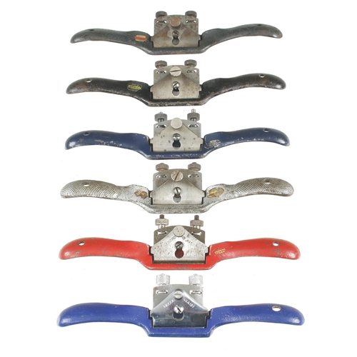 108 - Six adjustable spokeshaves G+