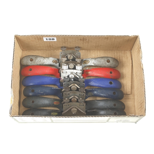 108 - Six adjustable spokeshaves G+