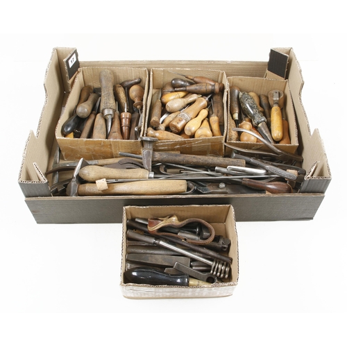 17 - A large collection of saddler's tools G+