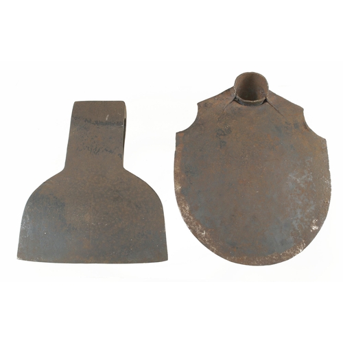 38 - A large axe head and an unusual adze type head G