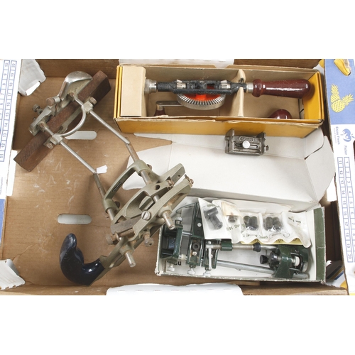 43 - A STANLEY No 803 hand drill, a MARPLES dowelling jig etc G+