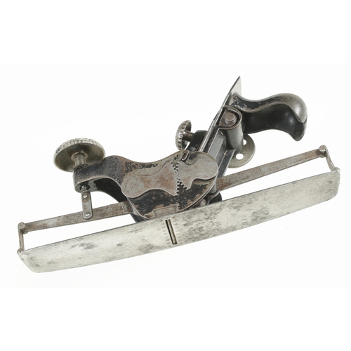 58 - A STANLEY No 113 circular plane with side wheel adjuster, some light staining to sole G+