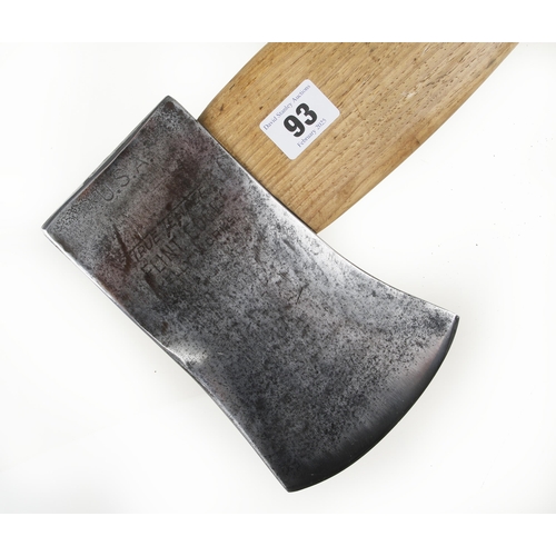 93 - An axe by KELLY WORKS USA marked Flint Edge G+