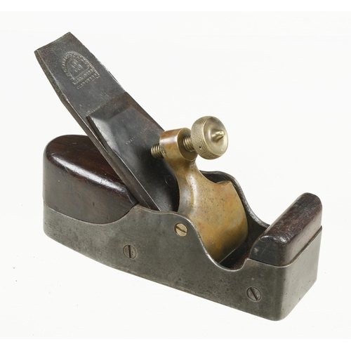 962 - A small iron smoother with rosewood infill and 1 3/4