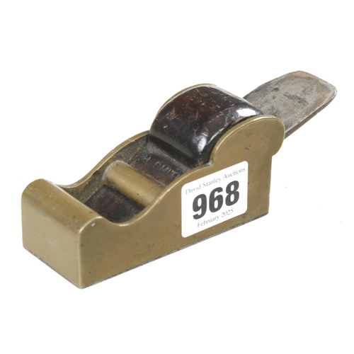 968 - A nice quality steel soled gunmetal chariot plane 3 1/2