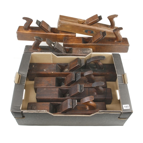 103 - A beech jointer and 7 jack planes G