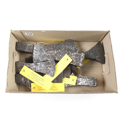 112 - Eight early Germanic axe heads from the Roman era, apparently found at the bottom of a lake G