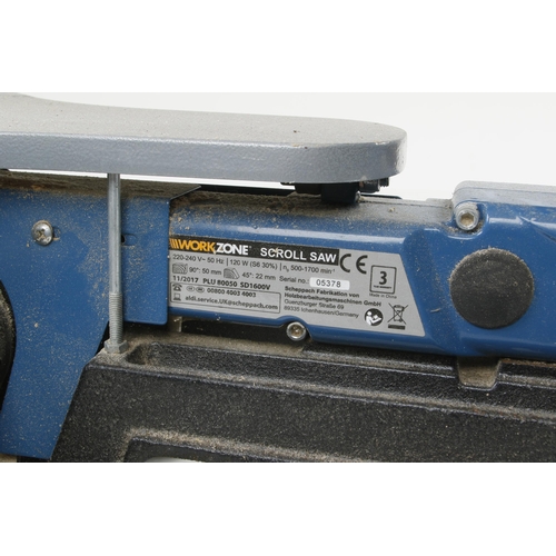 116 - A WORKZONE variable speed scroll saw 240v Pat tested Not for Export